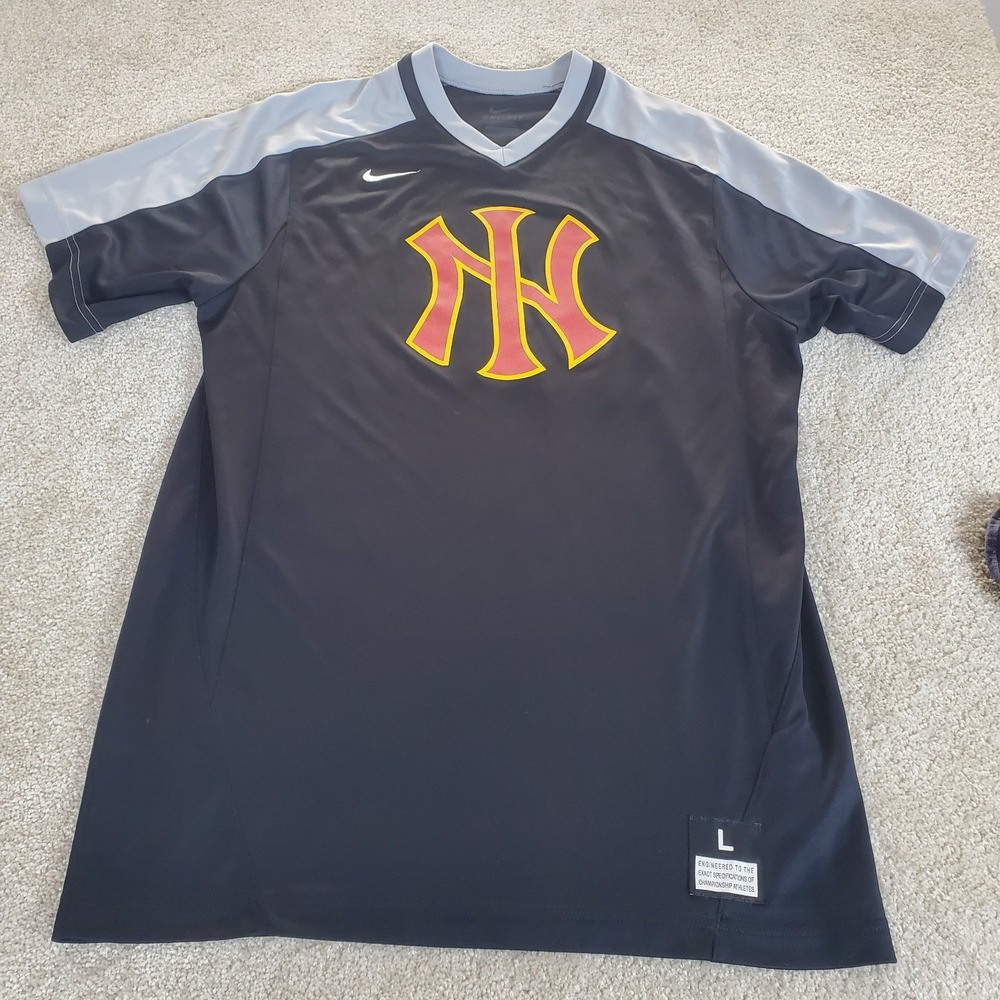 Nike New York Yankees Baseball Jersey‎ Size L #25 Pullover Black MLB DriFit